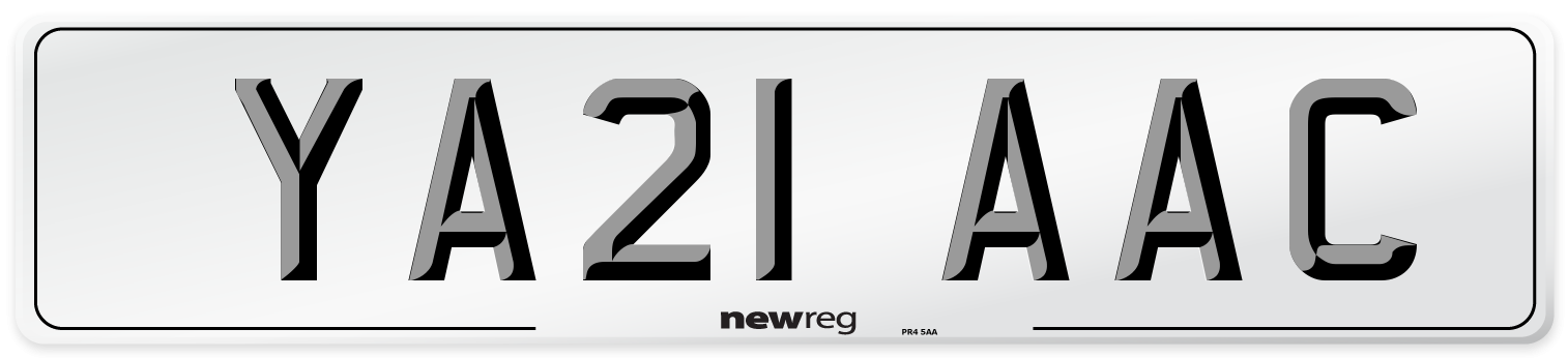 YA21 AAC Number Plate from New Reg
